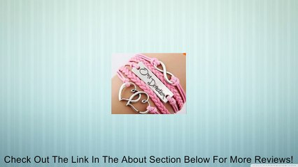 Vintage Style Pink Leather Rope One Direction Band Love Hearts Love Bracelet Review