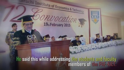 Governor Sindh Dr. Ishrat Ul Ebad Khan @ PAF-KIET 12th annual convocation.