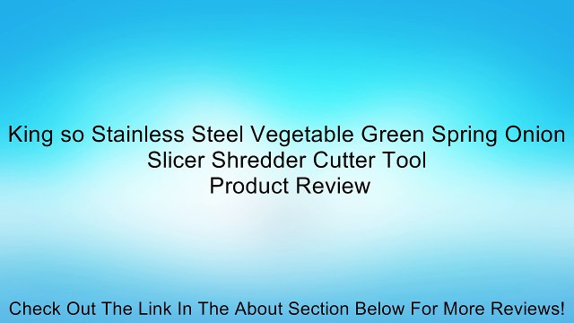 King so Stainless Steel Vegetable Green Spring Onion Slicer Shredder Cutter Tool Review