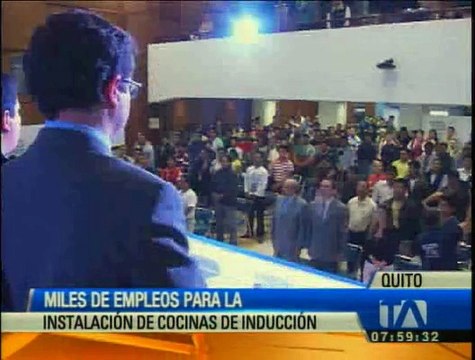 Gobierno aspira generar más de seis mil empleos con la instalación de cocinas de inducción
