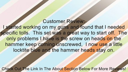 Deluxe Gunsmithing Tool Kit Combo Punches Brushes & Hammer And Tips with Wraptor Tape Review