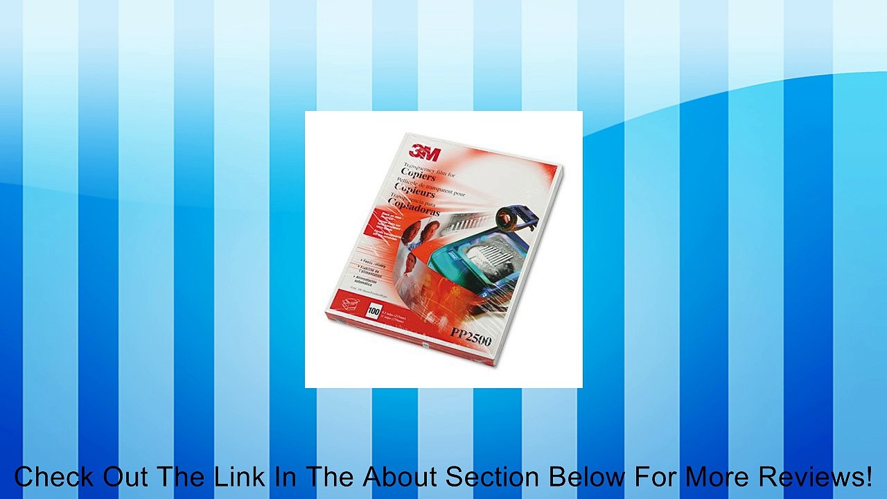 Transparency Film, 8-1/2 quot;x11 quot;, 100/BX, Clear Review