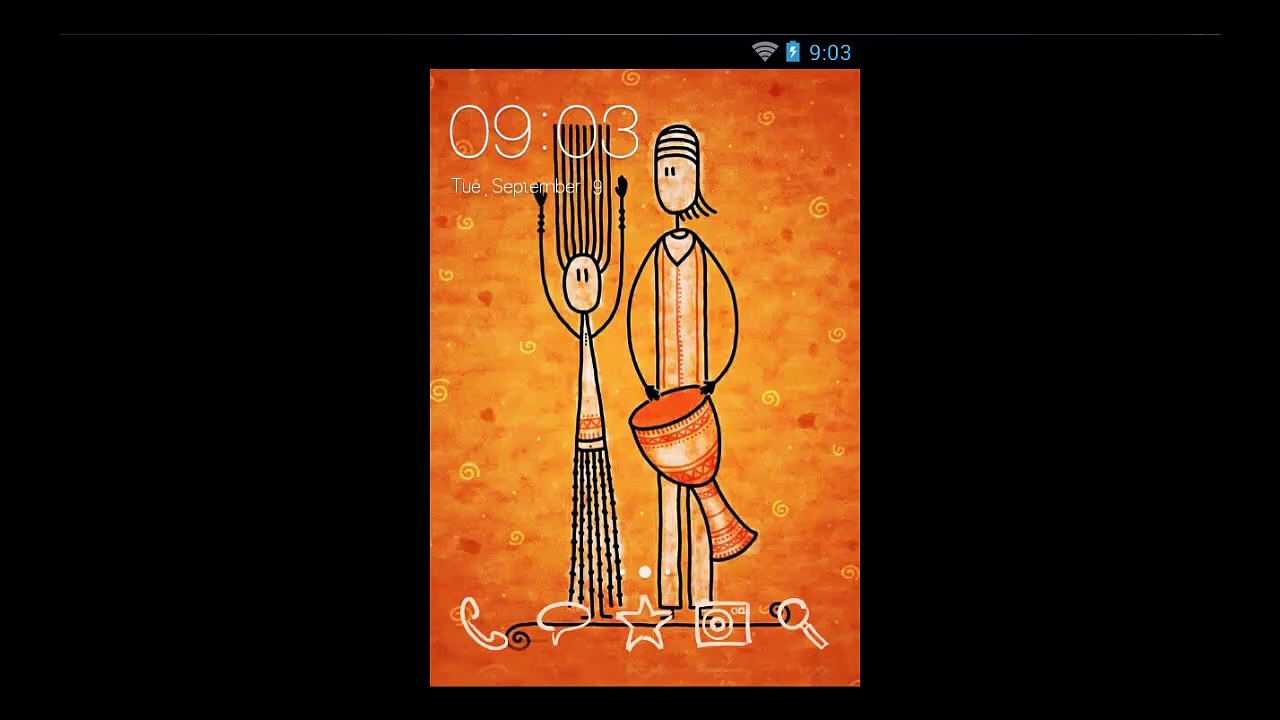 Line Art Theme With Custom Design For Android OS