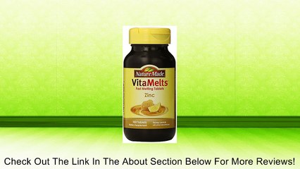 Nature Made Vitamelts Zinc Tablets, Honey Lemon, 100 Count Review
