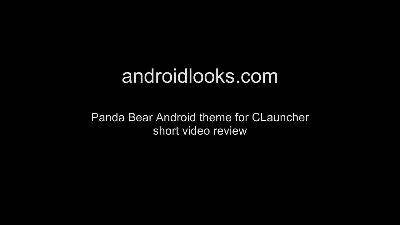 Panda Bear Theme With Nice Icon pack For Android Device