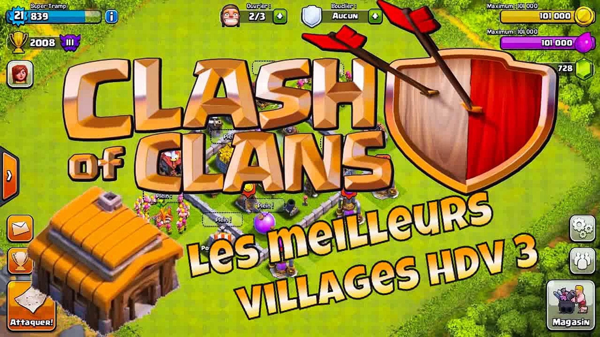TUTO Clash of Clans Les Meilleurs Villages HDV 3 - video Dailymotion