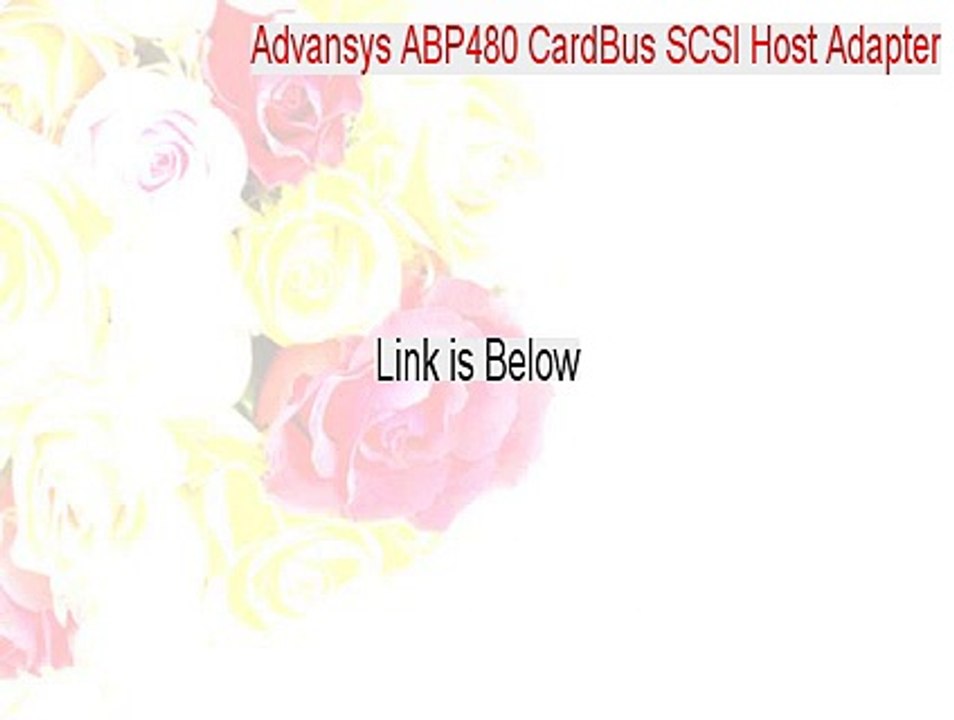 Advansys ABP480 CardBus SCSI Host Adapter Download Free [Free Download]
