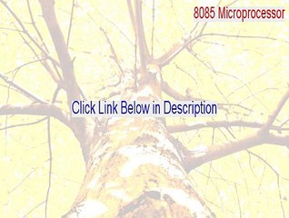 8085 Microprocessor Free Download [8085 microprocessor pdf]