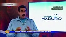 Maduro asegura que artistas opositores son financiados por EE.UU.