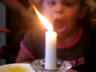 Hilarious funny Little Girl Blowing out Candle - Fun 4 Everyone