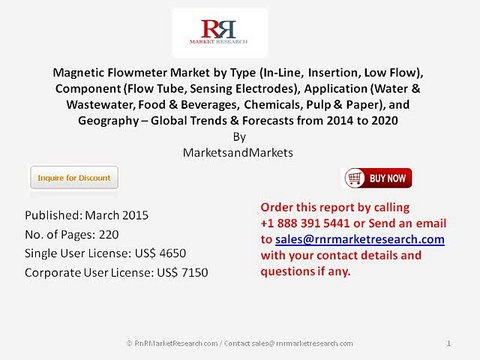 2020 Magnetic Flowmeter Market Trends and Forecasts by Type,Component and Application