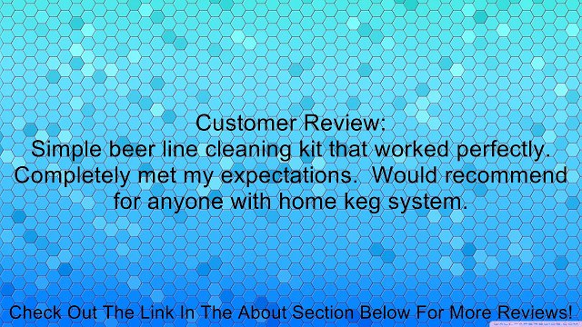 Kegco Beer Line Cleaning Kit 1 Qt. Bottle w/ 4 oz. Cleaner Review
