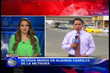 Retiran muros en algunos carriles de la Metrovía