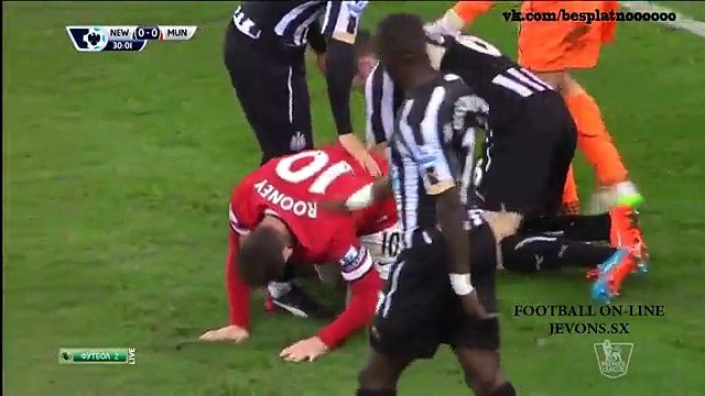 Ньюкасл Юнайтед - Манчестер Юнайтед 0_1 Видео обзор Highlights Английская Премьер-Лига 2014-15 28 тур