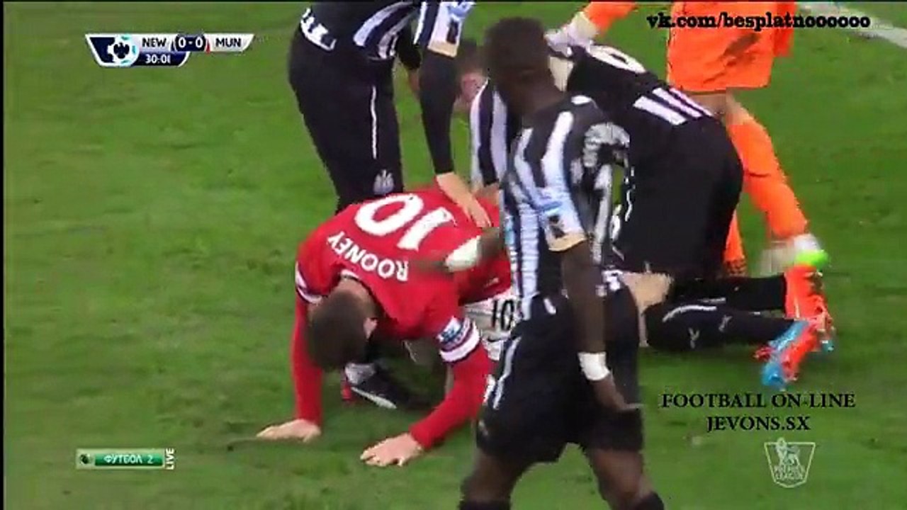 Ньюкасл Юнайтед - Манчестер Юнайтед 0_1 Видео обзор Highlights Английская Премьер-Лига 2014-15  28 тур