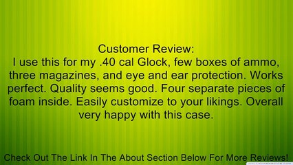 BLACK SILVER Key Locking Hand Gun Travel Carrying Case Camera Hard Airsoft Box Review