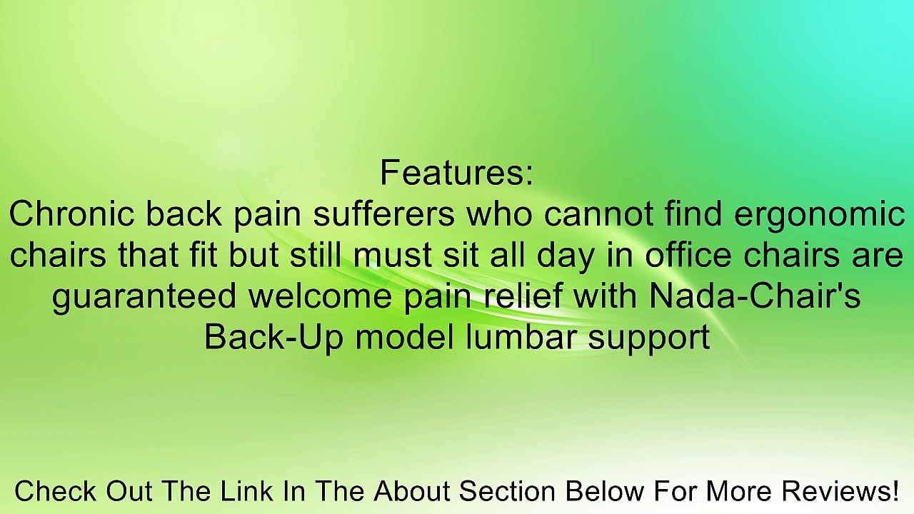 Back-Up by Nada Chair - Choice of Color Review