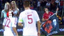 El Dron y la Bandera - Pelea Masiva - Francia 2016 - Clasificacion Euro - Serbia Albania