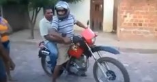 Two Drunk Guys In A Motorcycle Always A Great Idea.
