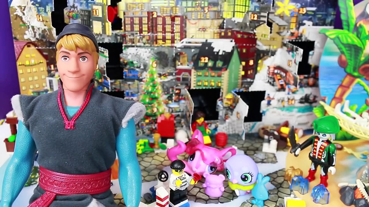 Frozen Surprise Toys Kristoff Christmas Advent Calendar DAY 22 LPS Playmobil Pirate Ship Lego Legos