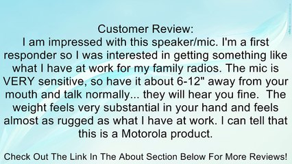 Motorola 53724 Remote Speaker Microphone (Black) Review