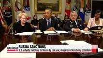 U.S. extends sanctions on Russia by one year, deeper sanctions being considered