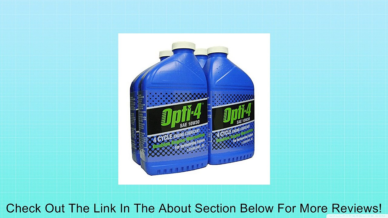 Opti-4 43121 4-Pack SAE 10W30 34Oz 4-Cycle Engine Lubricant for Engines up to 31hp Review