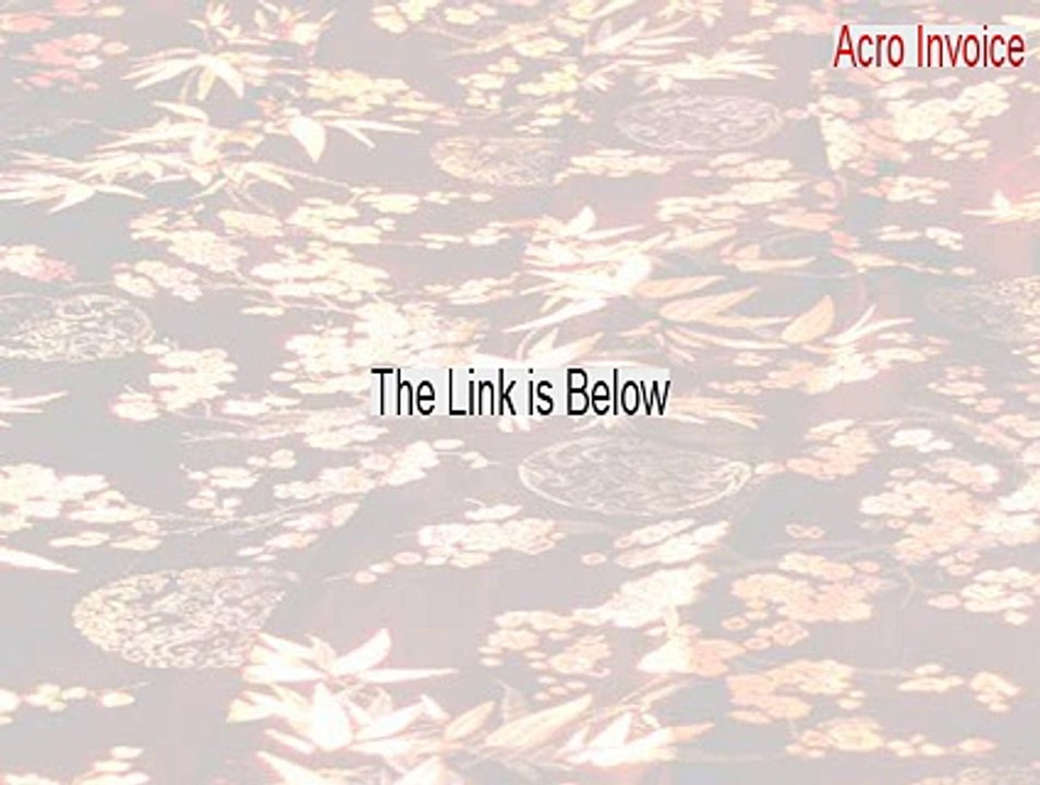 Acro Invoice Cracked (Instant Download)