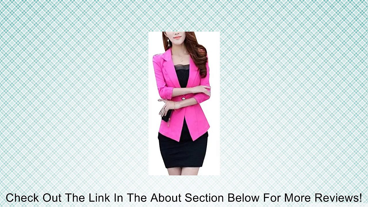 Women's OL Blazer One Button Lady Work Suit Coat Jacket Tops Outwear Review
