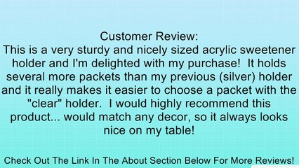 US Acrylic Sweet & Low Holder Review