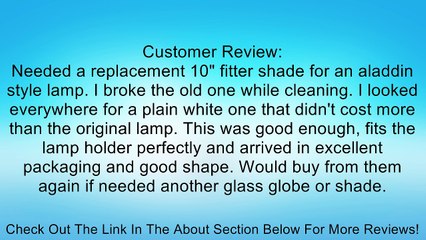 Lamp Shade White Glass Traditional 10'' Fitter | Renovator's Supply Review