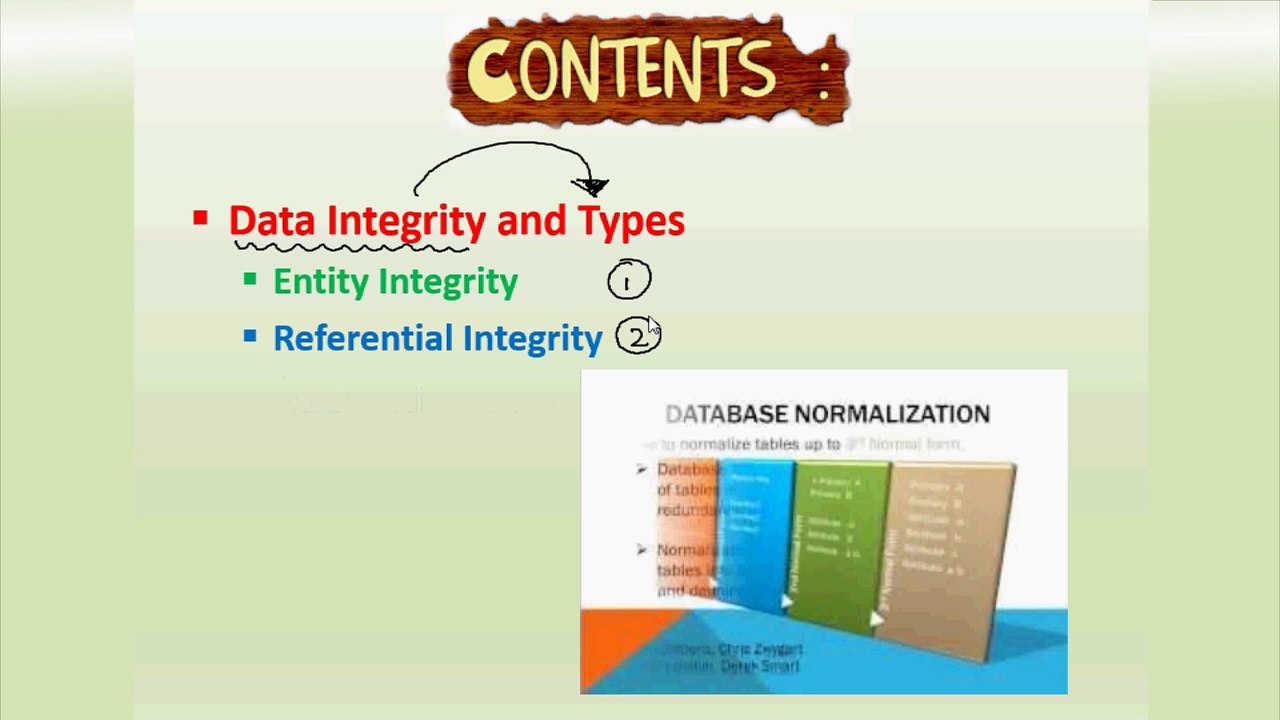 Data Integrity & Types ,/ normalization