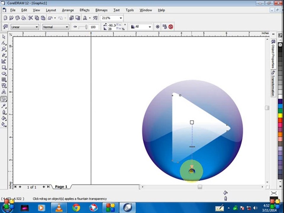 How to create Media Player Button in Corel Draw