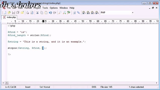 PHP Lecture (48) String Functions String Position Part 1_x264