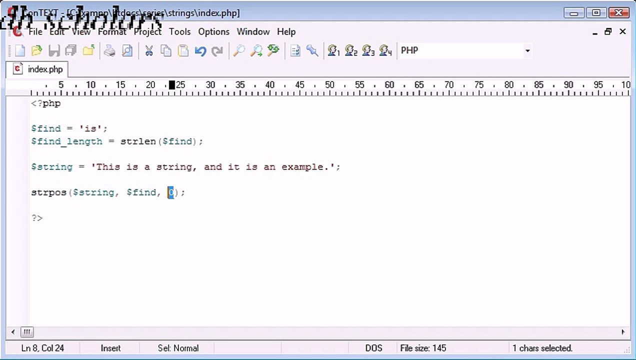 PHP Lecture (48) String Functions String Position Part 1_x264