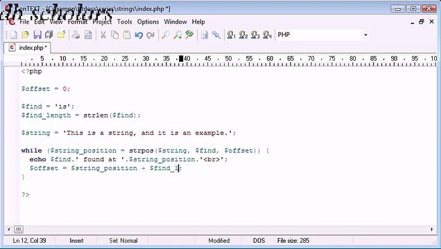 PHP Lecture (49) String Functions String Position Part 2_x264