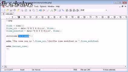 PHP Lecture (59) Modifying timestamps_x264