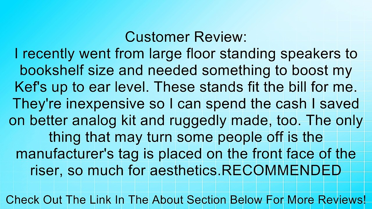 Quiklok BS300 Studio Monitor Speaker Stand (Adjustable Height) Review