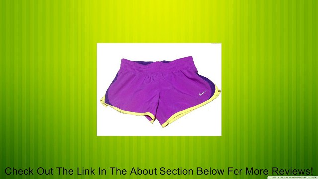 Nike Girl's Solid Dash Running Shorts Light Purple/ Purple/ Yellow Medium Review