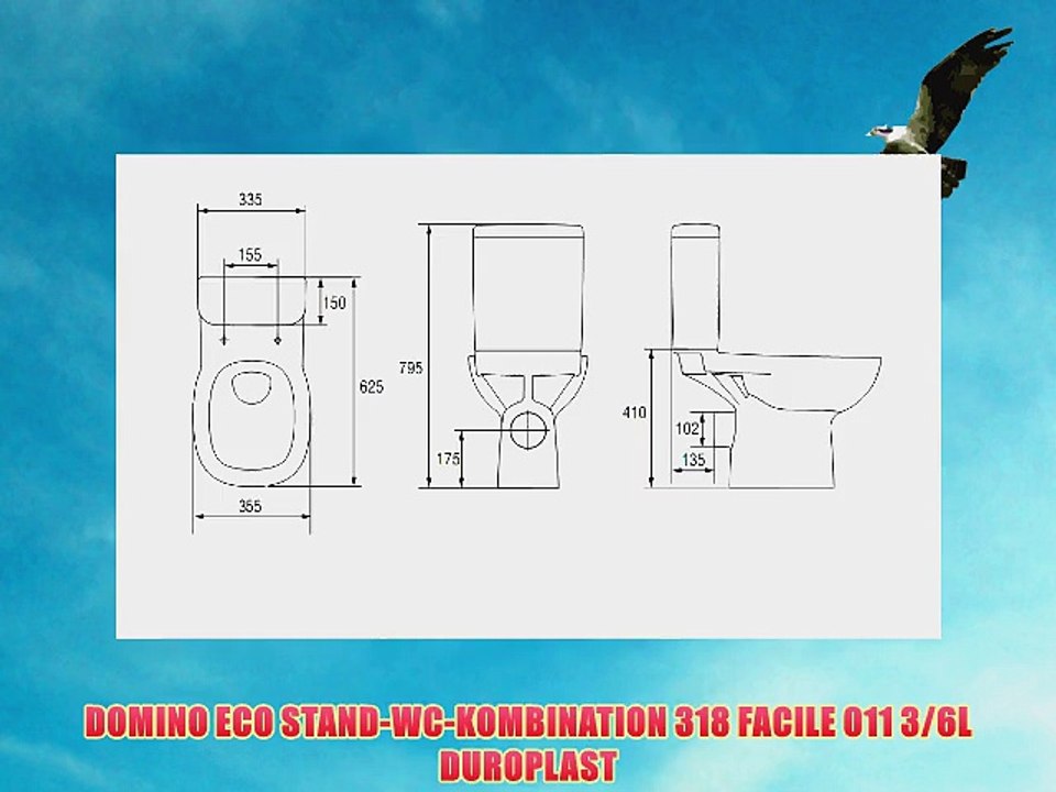 DOMINO ECO STAND-WC-KOMBINATION 318 FACILE 011 3/6L DUROPLAST