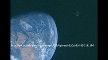 Dark Knight Satellite on old Apollo Photograph