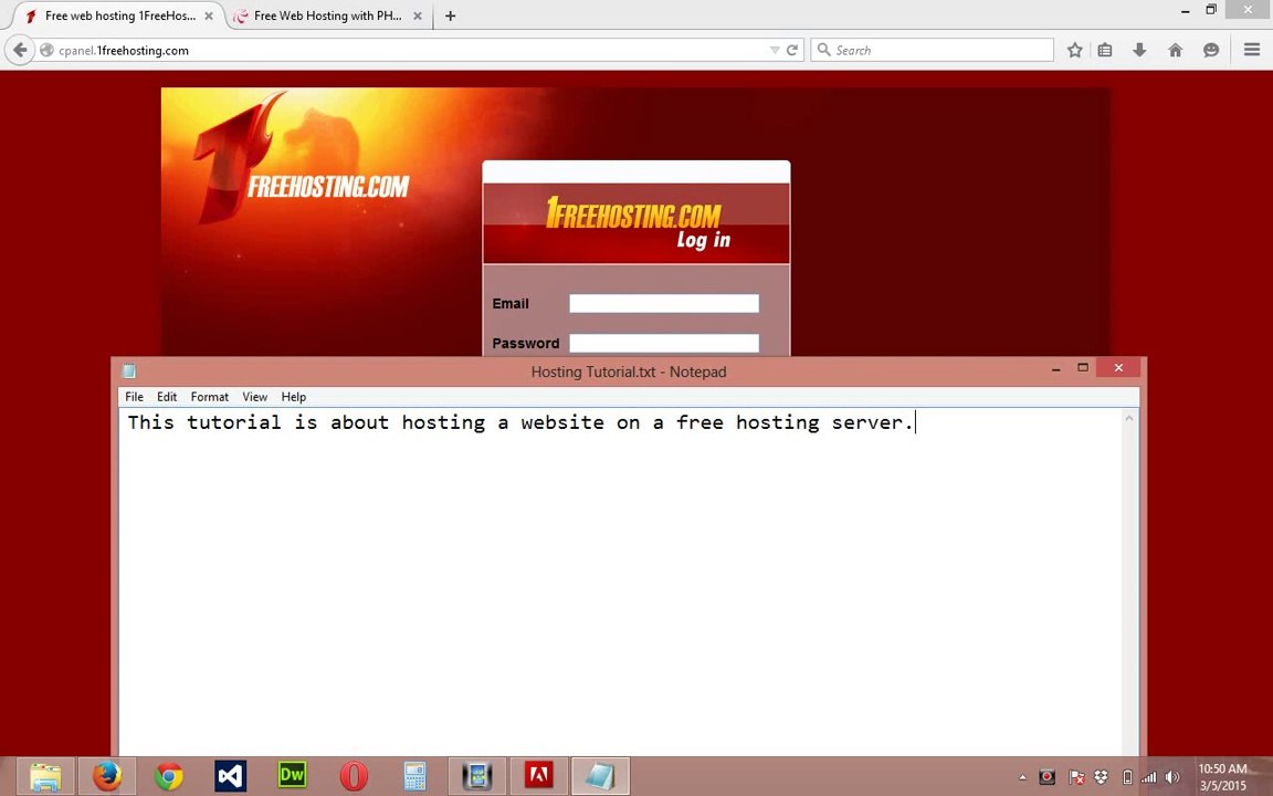 Free Hosting Tutorial By Shehroz