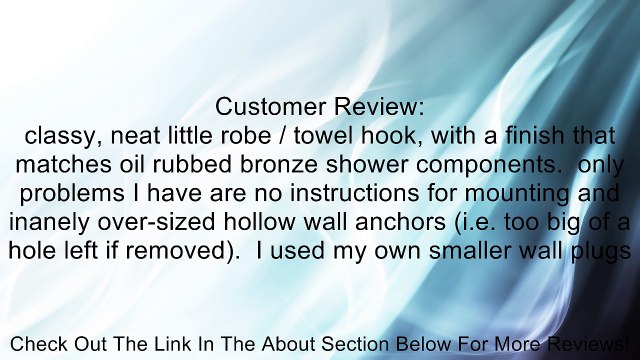 Pearson Collection Robe Hook Bath Accessories Bathroom Hardware Review