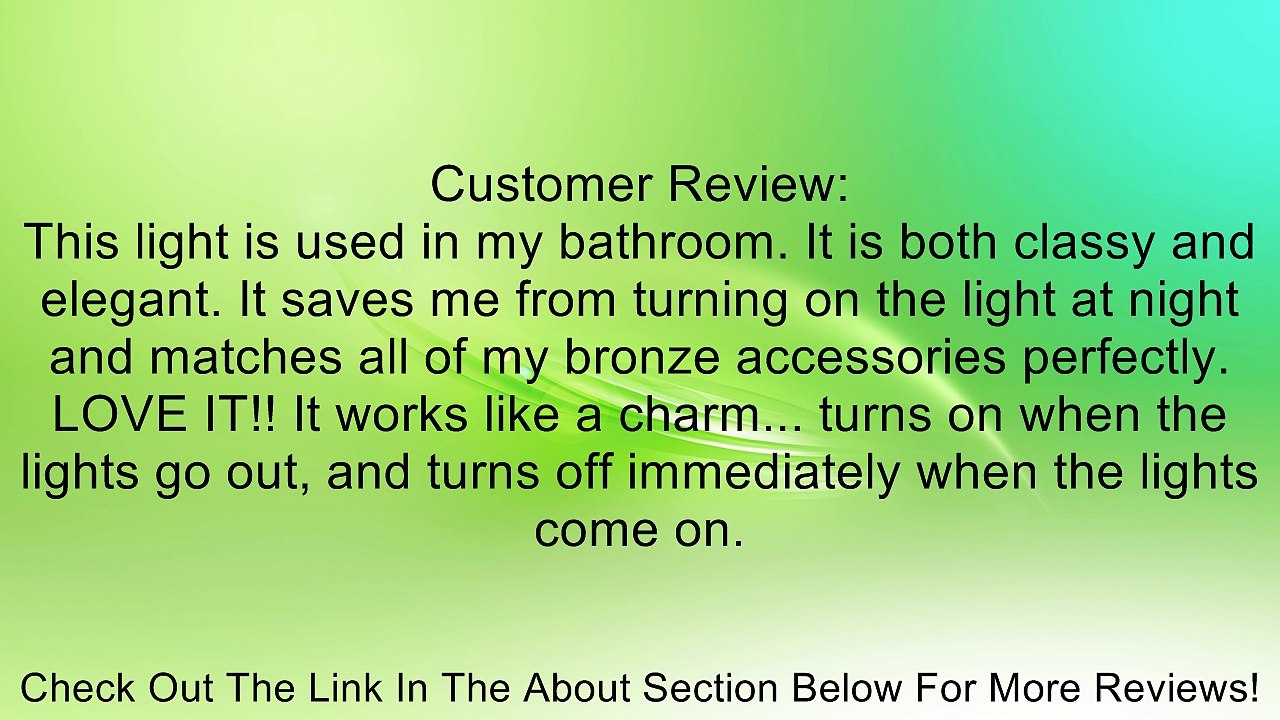 GE Oil Rubbed Bronze Sun LED CoverLite(TM) Review