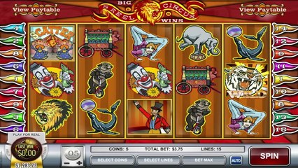 FREE 5 Reel Circus ™ slot machine game preview by Slotozilla.com