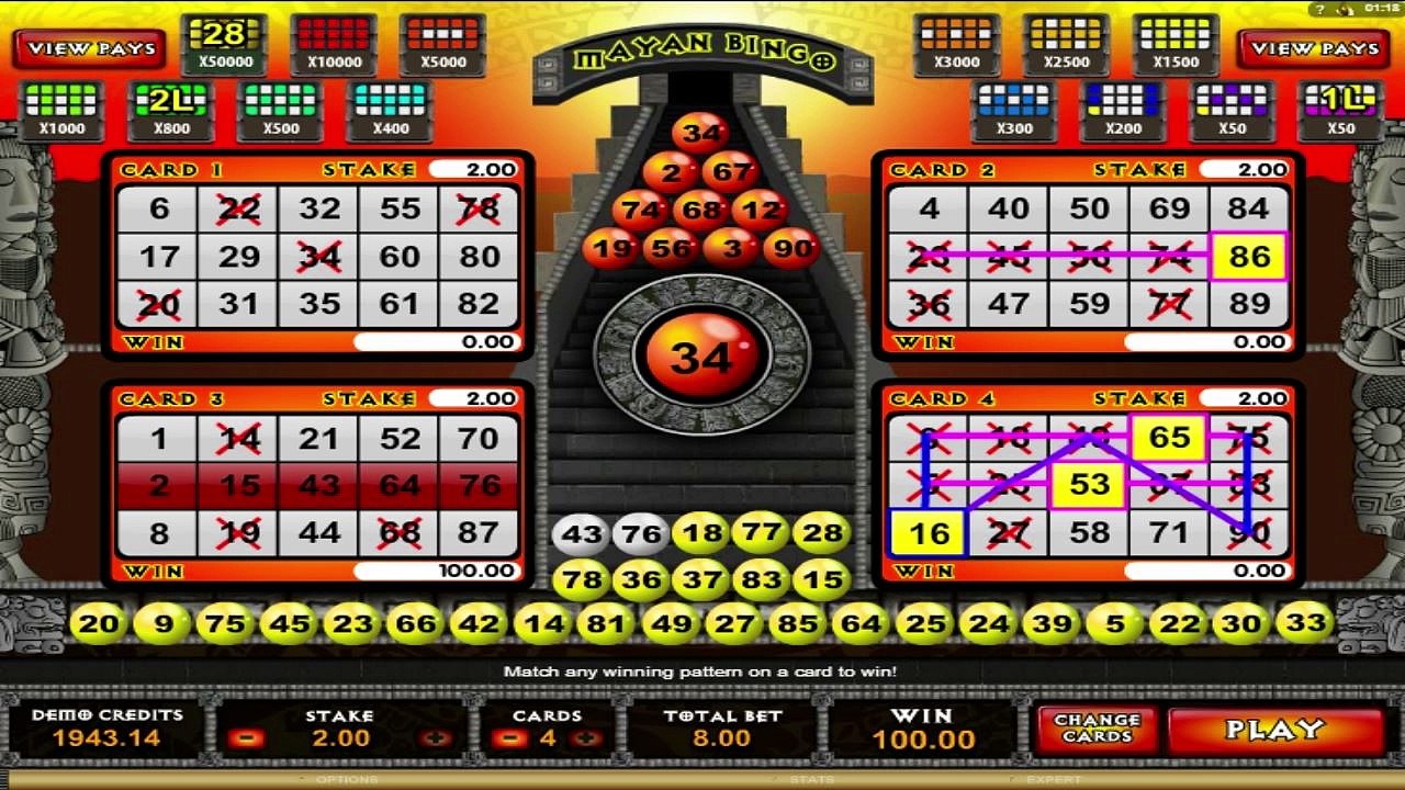FREE Mayan Bingo  ™ slot machine game preview by Slotozilla.com