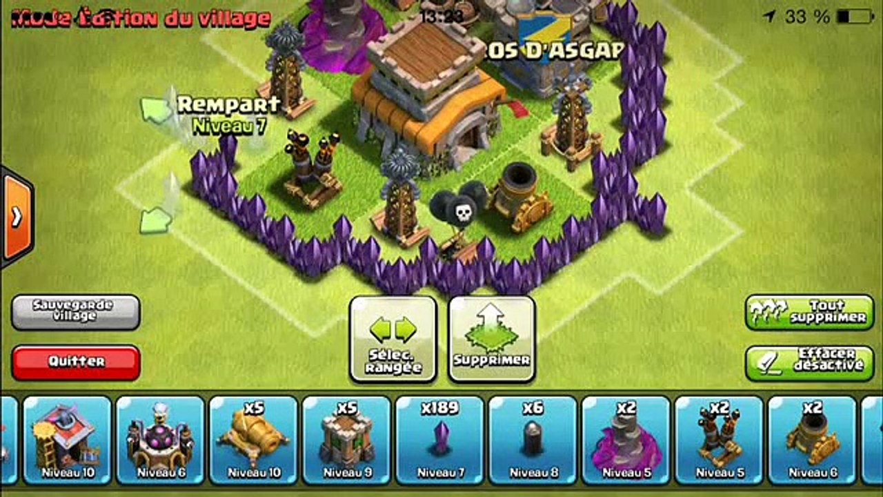 Village défensif HDV 8 Clash of Clans