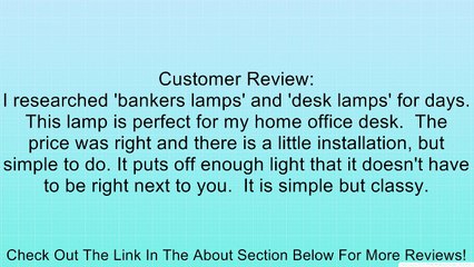 Living Accents Bankers Lamp 13.5" high (34.3cm) Review