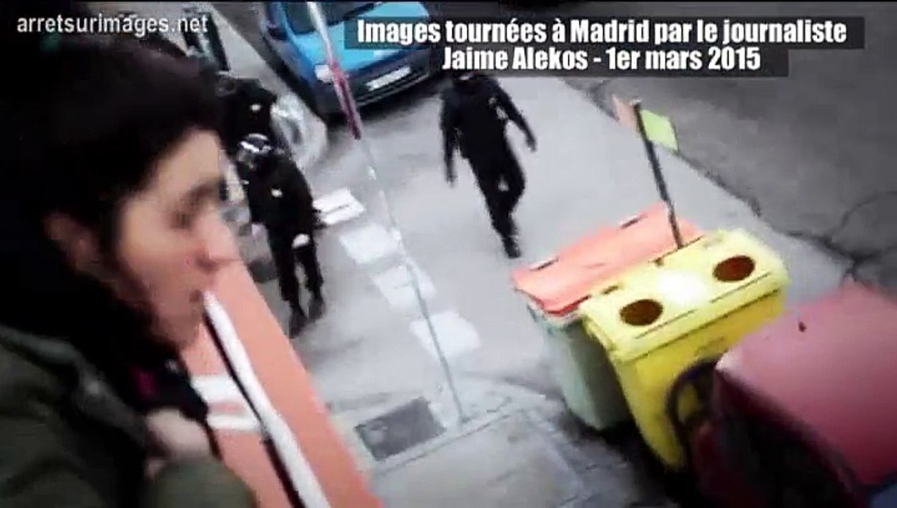 Espagne : Les images tournées par le journaliste Jaime Alekos juste avant d'être arrêté par la police