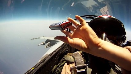How to Pass Snacks to the Rear Seat of a Fighter Jet